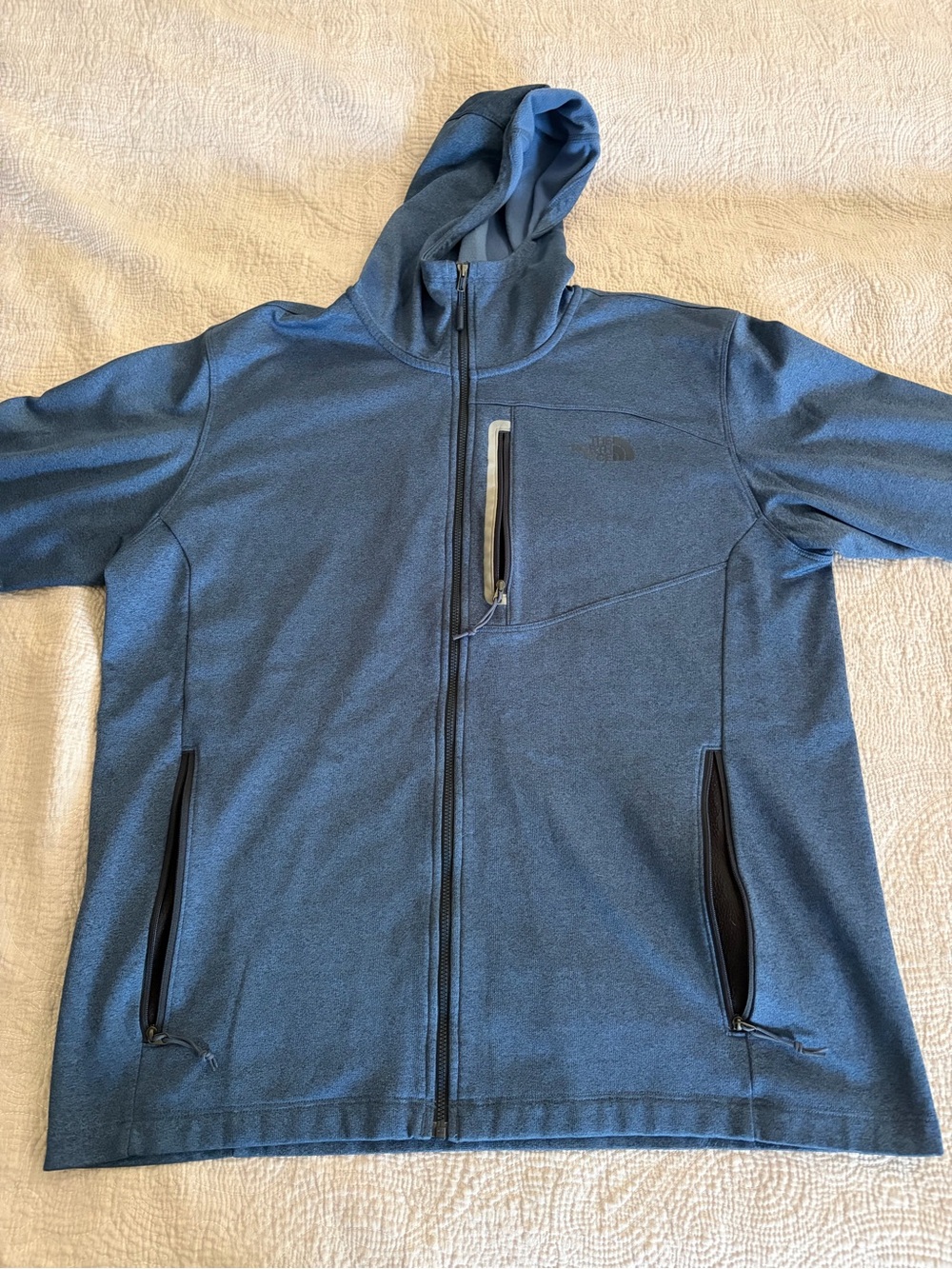 The North Face Men's  XL Blue Full-Zip Hooded Jacket with bonus sweatshirt